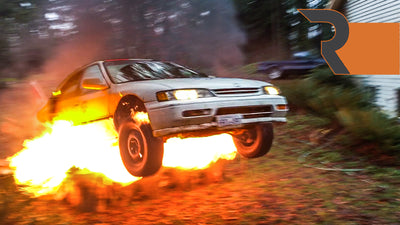 We Launched Our Honda "The Yeti" Off A Ramp Engulfed in Flames!